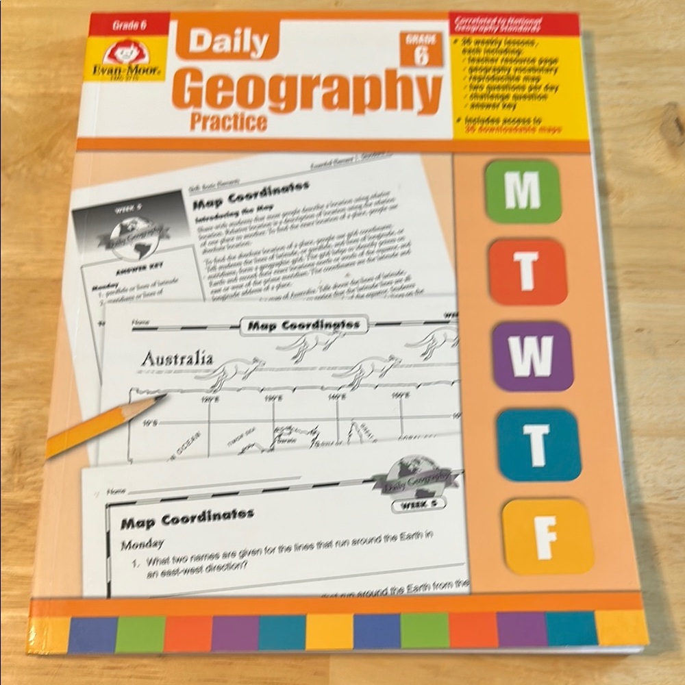 Homeschool Daily Geography Practice Workbook grade 6